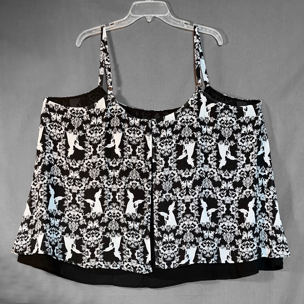 Torrid x Disney Maleficient Print Chiffon Tank Top - Picture 3 of 5